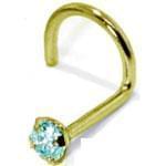 آویز بینی طلا زرد با نگین توپاز مدل: ngf1020