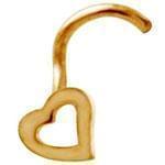 آویز بینی طلا زرد قلب مدل: ngf1022