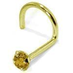 آویز بینی طلا زرد با نگین سیترین مدل: ngf1030