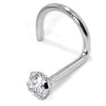 آویز بینی طلا سفید با نگین الماس مدل: ngf1031