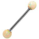 آویز ابرو طلا سفید با نگین اپال مدل:egf1002