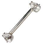 آویز ابرو طلا سفید با نگین الماس مدل:egf1003