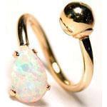 آویز ابرو طلا زرد با نگین توپاز مدل:egf1010