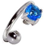 آویز ابرو طلا سفید با نگین یاقوت مدل:egf1011