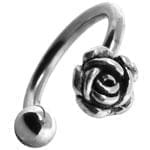 آویز ابرو طلا سفید با طرح گل مدل:egf1013