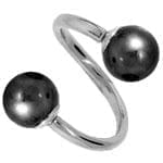 آویز ابرو طلا سفید با نگین مروارید مدل:egf1019