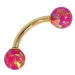 آویز ابرو طلا زرد با نگین توپاز مدل:egf1024