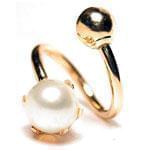 آویز ابرو طلا زرد با نگین مروارید مدل:egf1033