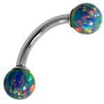 آویز ابرو طلا سفید با نگین توپاز مدل:egf1035