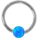 آویز ابرو طلا سفید با نگین فیروزه مدل:egf1038