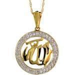 آویز طلا زرد با نگین الماس مدل:gr1004