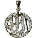 آویز طلا سفید با نگین الماس مدل:gr1009