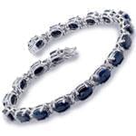 دستبند طلا سفید با نگین یاقوت مدل: bdf1092