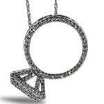 آویز طلا سفید با نگین الماس مدل:ndf1035