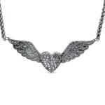 گردنبند طلاسفید با نگین الماس مدل:ndf1036