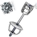 گوشواره طلا سفید با نگین الماس مدل:edf1081   