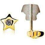 گوشواره طلا زرد با نگین الماس مدل:edf1083