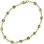 پابند طلا زرد با نگین زبرجد مدل: adf1040