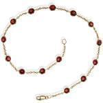 پابند طلا زرد با نگین یاقوت قرمز مدل: adf1042