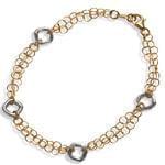 پابند طلا زرد و سفید مدل: adf1043