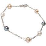 پابند طلا سفید با نگین مروارید مدل: adf1047