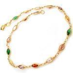 پابند طلا زرد با نگین زمرد مدل: adf1054