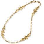 پابند طلا زرد با طرح گل(flower)  مدل: adf1059