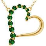 آویز طلا زرد با نگین زمرد مدل:ndf1044