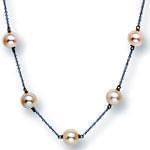 گردنبند طلا سفید با نگین مروارید مدل:ndf1048