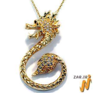 آویز طلا زرد با نگین الماس مدل:ndf1057