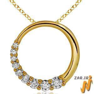 آویز طلا زرد با نگین الماس مدل:ndf1061