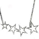 گردنبند طلا سفید با نگین الماس مدل: ndf1086