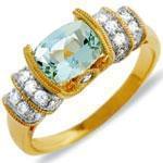 انگشتر طلا سفید با نگین توپاز و الماس تراش برلیان مدل:rsf1094  