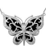 آویز طلا سفید با نگین انیکس مدل:ndf1092