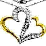 آویز طلا زرد و سفید با نگین الماس مدل:ndf1110