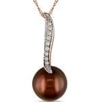 آویز طلا زرد با نگین مروارید و برلیان مدل : pdf1016