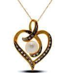 آویز طلا زرد با نگین مروارید مدل : pdf1019