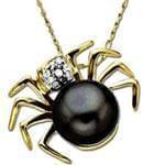 آویز طلا زرد با نگین مروارید مدل : pdf1030