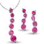 نیم ست طلا سفید با نگین تورمالین مدل: hsdf1065