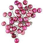 سنجاق سینه طلا سفید با نگین مروارید مدل: bdf1051