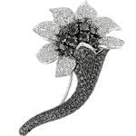 سنجاق سینه طلا سفید با نگین انیکس مدل: bdf1054