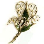 سنجاق سینه طلا زرد با نگین مروارید مدل: bdf1060