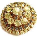 سنجاق سینه طلا زرد با نگین سیترین مدل: bdf1061