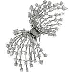 سنجاق سینه طلا سفید با نگین الماس مدل: bdf1070