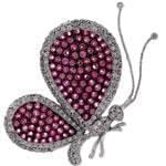 سنجاق سینه طلا سفید با نگین تورمالین مدل: bdf1078