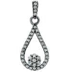 آویز طلا سفید با نگین الماس مدل:pdf1043