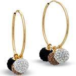 گوشواره طلا زرد با نگین الماس مدل: edf1091