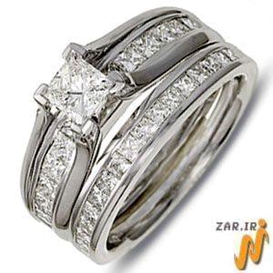 حلقه طلا سفید با نگین الماس مدل:rwdf1069  