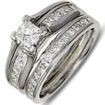 حلقه طلا سفید با نگین الماس مدل:rwdf1069  