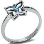 انگشتر طلا سفید با نگین توپاز مدل:rtf1028